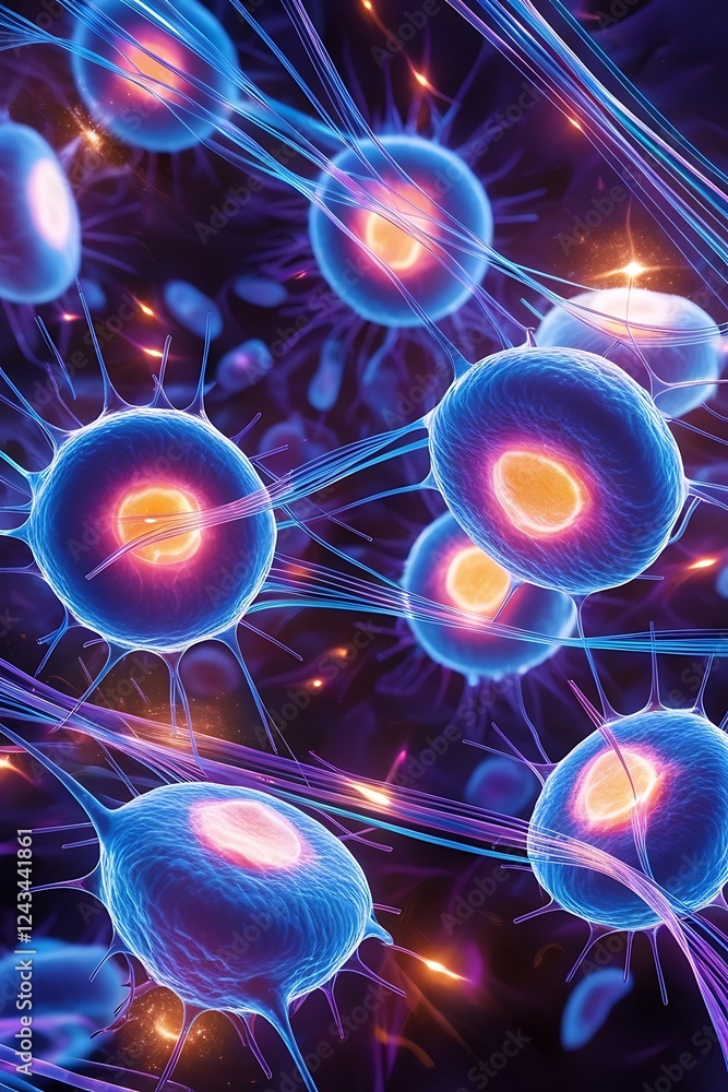 Poster neuron network visualization: cutting-edge neural connection for business