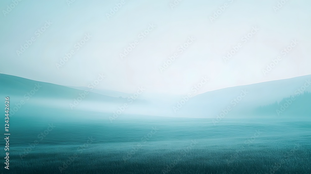 Poster tranquil clean and simple bright open natural space with a dreamy serene and soft airy gradient back