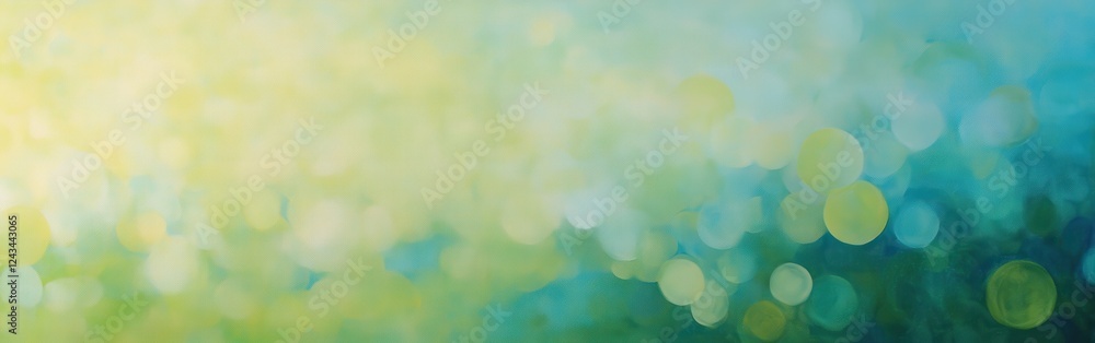 Poster bright refreshing gradient blending lime green and soft turquoise evoking a serene and uplifting amb