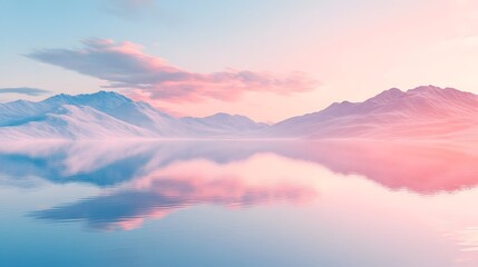 A tranquil and minimal gradient scene blending soft airy hues with a dreamy aesthetic and a calm natural ambiance  This serene and soothing digital artwork evokes a sense of peace balance