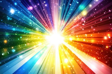 Fototapeta premium Colorful Abstract Background with Light Rays and Sparkling Effects