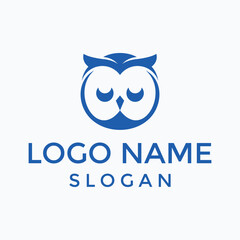 Owl head in letter O logo design