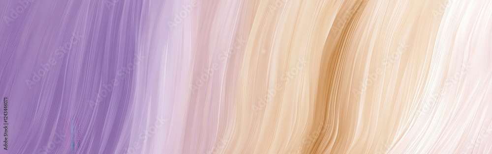Poster Soft pencil strokes create a harmonious gradient of pastel colors in a calm artistic composition