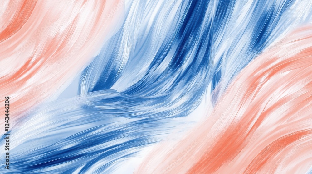 Poster colorful brushstrokes create an abstract wave pattern with soft pencil strokes for a dynamic artisti