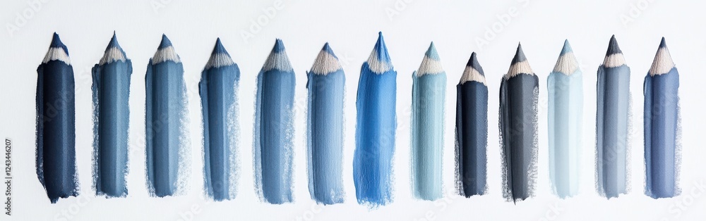 Poster soft pencil strokes creating a gradient effect with rough textures for artistic expression