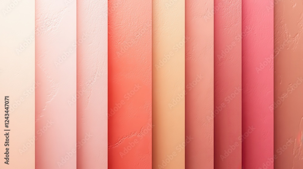 Aufkleber Gradual color transition featuring smooth gradients from light to deep peach tones suitable for design projects