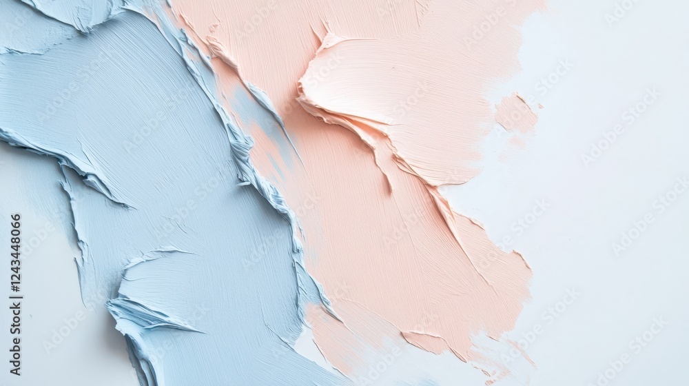 Poster pastel paint textures on a minimalist background create a soothing artistic display for home decor i