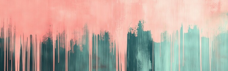 Elegant pencil strokes blend harmoniously with soft natural washes in a modern abstract artwork