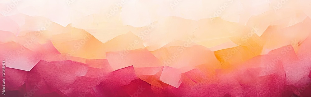 Poster Elegant amber to pink gradient patterns creating a soothing visual effect in abstract design