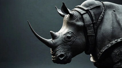 Rhinos Head with AI style