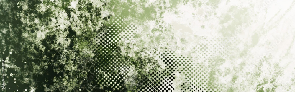 Poster Deep forest green transitions to muted hues creating an abstract texture with organic patterns and soft gradients in nature