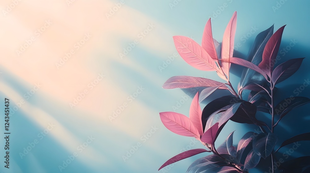 Poster serene minimal background featuring soft pastel color gradients a light and dreamy atmosphere and a 