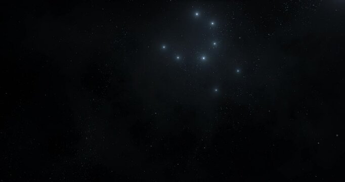 Crater constellation in the outer space