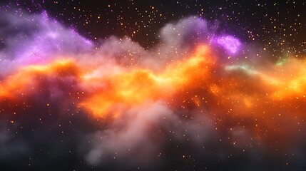 Obraz premium Cosmic nebula with vibrant colors and stars.