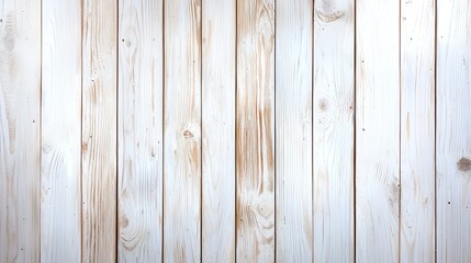 Naklejka premium A clean, rustic wooden wall composed of vertically aligned planks, showcasing natural textures and light shades
