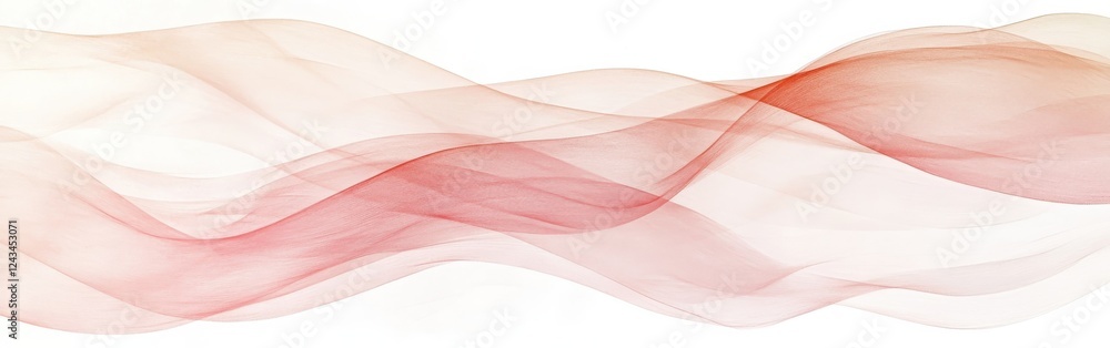 Poster Abstract pencil strokes create a soft and flowing composition with light hues and gentle curves