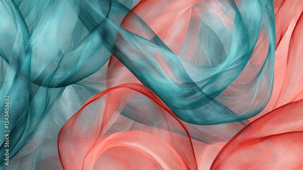 Poster abstract pencil stroke background featuring flowing fabric in vibrant colors conveying motion and te