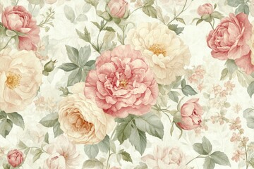 seamless pattern with roses