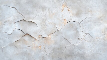 A close-up view of a weathered concrete wall showcasing cracks and texture. Ideal for backgrounds, design projects, or architectural discussions about aging materials.