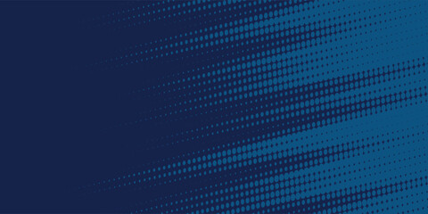 Naklejka premium blue color pattern gradient grunge texture background. Dots pop art comics sport style vector illustration