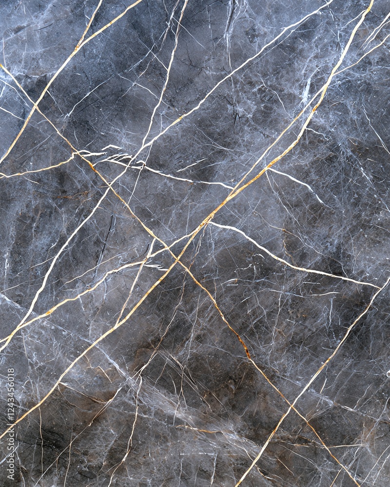 Poster a close-up view of elegant marble stone, showcasing dark hues with intricate veining. this natural m