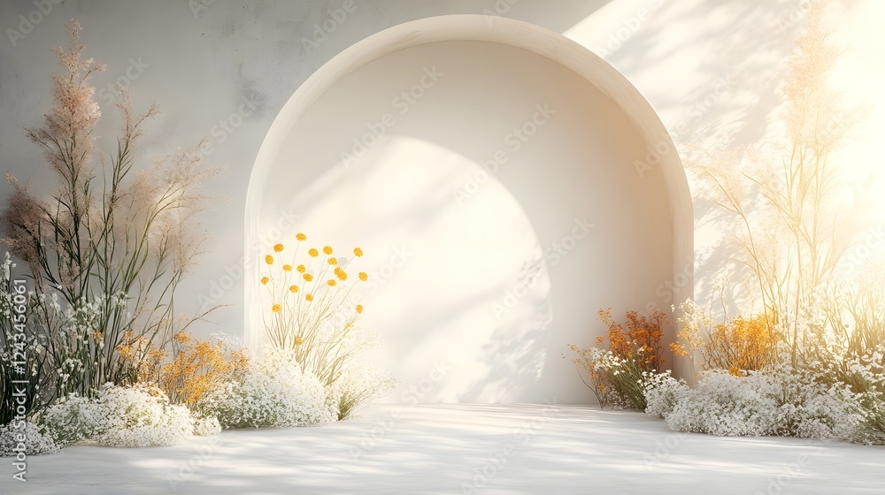 Poster elegant minimal plain backdrop with soft subtle gradient ambiance a natural dreamy and airy digital 