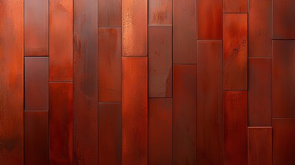 A close-up view of polished wooden flooring, showcasing rich reddish hues and a smooth texture. Ideal for interior design and architectural projects, conveying warmth and elegance.