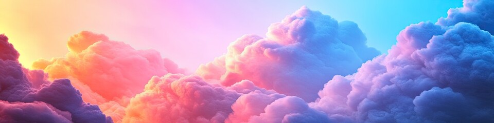 Fototapeta premium Dreamy pastel clouds in a cosmic sky