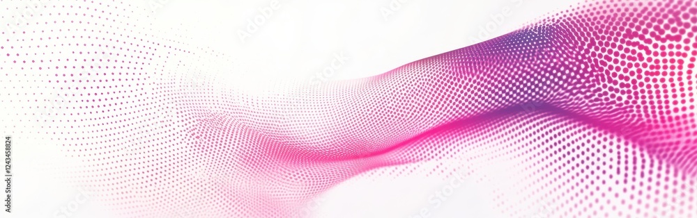 Aufkleber Vibrant halftone design in bright fuchsia creating a dynamic and energetic visual experience for contemporary art