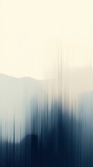 Minimalist abstract portrayal of muted indigo landscape with soft gradients and serene atmosphere