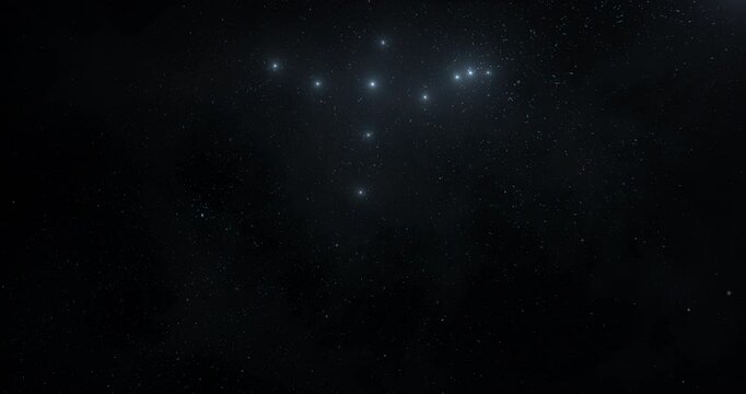 Cygnus constellation in the outer space
