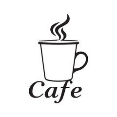 Coffee Cafe Vector Logo Design Icon Graphic