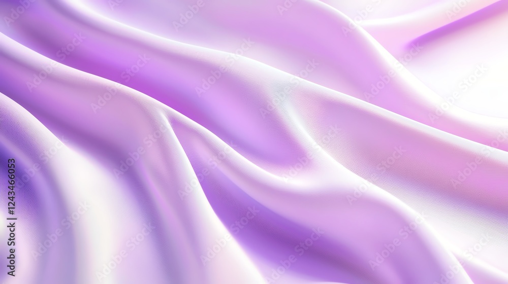 Poster a smooth and elegant fabric texture in soft lavender hues. the flowing waves and gentle folds create