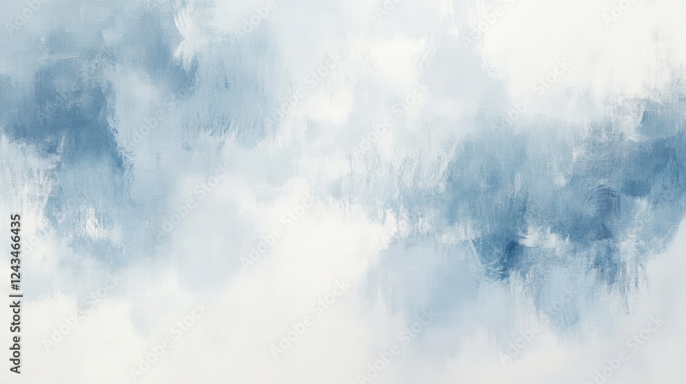 Poster canvas background with soft blue and white textures alongside a bold pencil resting for artistic end