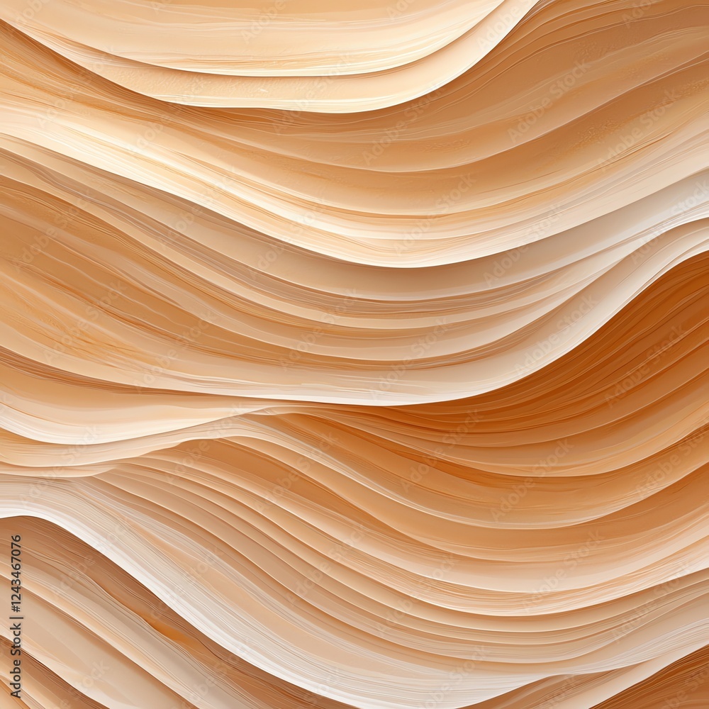 Poster a stunning abstract background featuring smooth, flowing wave patterns in warm beige tones. perfect 