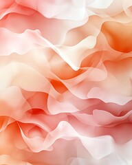 Obraz premium A stunning abstract background showcasing flowing waves of soft orange and white hues, creating a sense of movement and tranquility