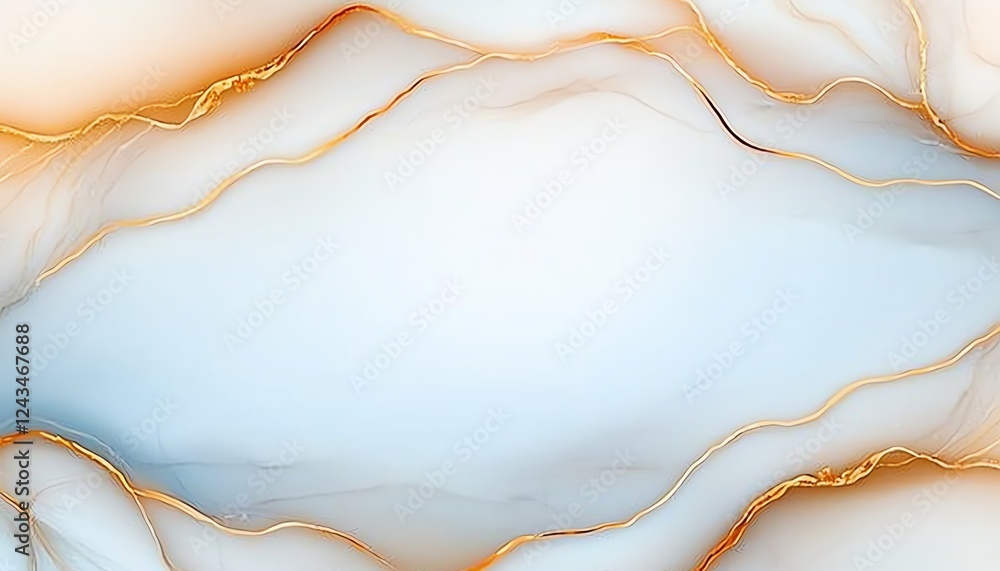 Poster a stunning abstract design featuring soft blue and gold hues, creating a serene backdrop perfect for