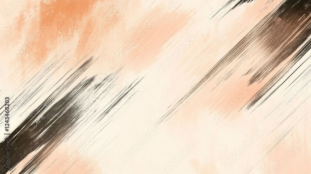 Leinwandbilder Muted peach background with soft pencil strokes creating an abstract artistic effect ideal for design projects