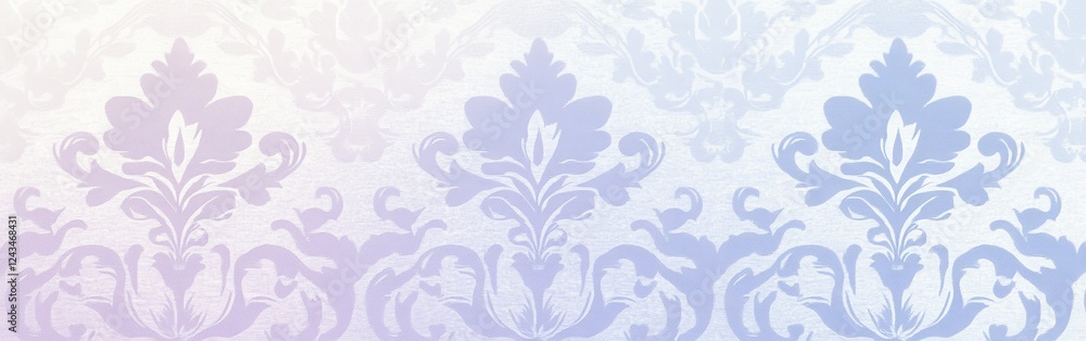 Poster Soft gradient fill with intricate floral pattern transitioning from muted colors creating a serene visual experience