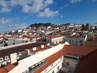 Lisbon cityscape, view of the old town Alfama, Portugal,