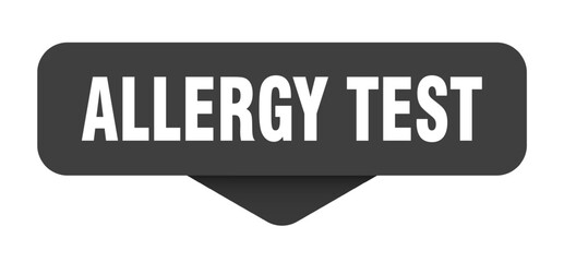 allergy test sticker. allergy test sign on transparent background