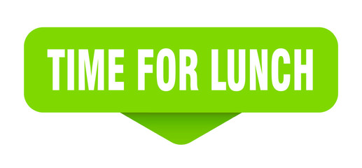 time for lunch sticker. time for lunch sign on transparent background