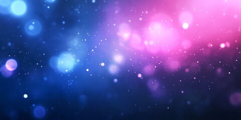 Fototapeta premium Abstract Blue And Pink Bokeh Background With Glimmering Particles