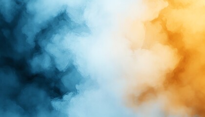 Obraz premium A vibrant abstract background featuring blue, white, and orange colors swirling together to create a dynamic and artistic atmosphere. Perfect for creative projects and design.