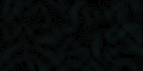 Abstract black colorful gradient Topographic line map pattern background.Modern design with black background .Abstract lines background.Vector illustration. technology topo landscape grid map text.