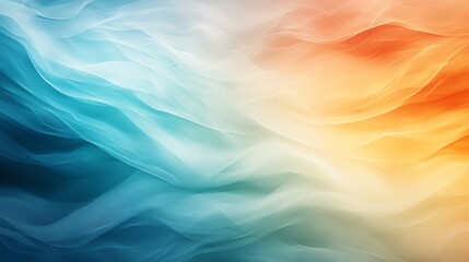 Obraz premium A vibrant abstract background featuring smooth waves of blue and orange hues. Perfect for creative projects, offering a dynamic and artistic feel that captivates viewers.