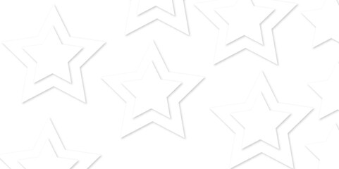 white paper star texture background.geometric star shapes on white background Can be used for wallpaper, textile, invitation card etc .Gleaming silver star decorations on a white background .