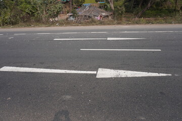 The road markings are guide drivers and promote safe driving