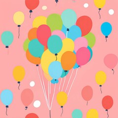 Abstract baloon and colorful wallpaper
