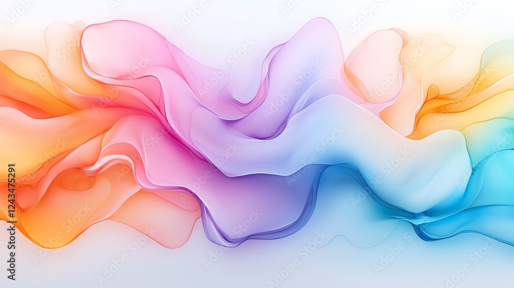 Poster abstract colorful waves blend seamlessly, creating a visually striking background. ideal for use in 